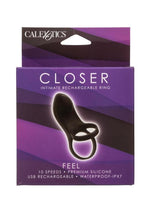Load image into Gallery viewer, Closer Intimate Rechargeable Ring Feel Silicone Cock Ring - Black
