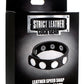 Cock Gear Leather Speed Snap Cock Ring - Black