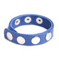 Cock Gear Leather Speed Snap Cock Ring - Blue