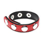 Cock Gear Leather Speed Snap Cock Ring - Metal/Red