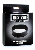 Load image into Gallery viewer, Cock Gear Velcro Leather Cock Ring - Black
