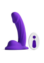 Load image into Gallery viewer, Colours Curve Silicone Vibrating Dildo with Remote Control - Purple - 5in
