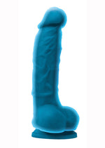 Load image into Gallery viewer, Colours Dual Density Silicone Dildo - Blue - 5in
