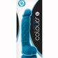 Colours Dual Density Silicone Dildo - Blue - 5in