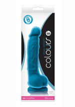Load image into Gallery viewer, Colours Dual Density Silicone Dildo - Blue - 5in
