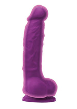 Load image into Gallery viewer, Colours Dual Density Silicone Dildo - Purple - 5in

