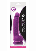 Load image into Gallery viewer, Colours Dual Density Silicone Dildo - Purple - 5in
