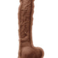 Colours Dual Density Silicone Dildo - Caramel - 8in