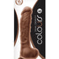 Colours Dual Density Silicone Dildo - Caramel - 8in