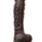 Colours Dual Density Silicone Dildo - Chocolate - 8in