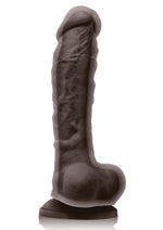 Load image into Gallery viewer, Colours Dual Density Silicone Dildo - Chocolate - 8in

