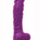 Colours Dual Density Silicone Dildo - Purple - 8in