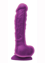 Load image into Gallery viewer, Colours Dual Density Silicone Dildo - Purple - 8in
