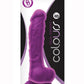 Colours Dual Density Silicone Dildo - Purple - 8in