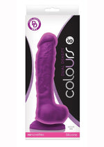 Load image into Gallery viewer, Colours Dual Density Silicone Dildo - Purple - 8in
