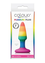 Load image into Gallery viewer, Colours Pleasure Plug Pride Editon Silicone Butt Plug Mini - Multicolor/Rainbow