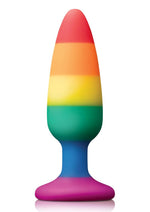 Load image into Gallery viewer, Colours Pleasure Pride Editon Silicone Butt Plug - Multicolor/Rainbow - Medium