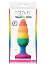 Load image into Gallery viewer, Colours Pleasure Pride Editon Silicone Butt Plug - Multicolor/Rainbow - Medium