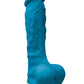 Colours Pleasure Silicone Dildo - Blue - 7in