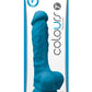 Colours Pleasure Silicone Dildo - Blue - 7in