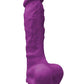 Colours Pleasure Silicone Dildo - Purple - 7in