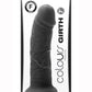 Colours Girth Silicone Dildo - Black - 7in