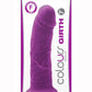 Colours Girth Silicone Dildo - Purple - 7in