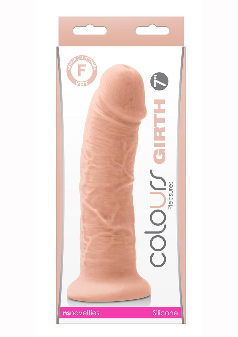 Colours Girth Silicone Dildo - Vanilla - 7in