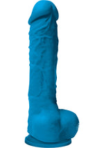 Load image into Gallery viewer, Colours Pleasures Silicone Dildo - Blue - 5in

