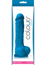 Load image into Gallery viewer, Colours Pleasures Silicone Dildo - Blue - 5in
