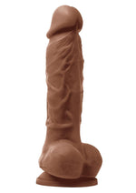 Load image into Gallery viewer, Colours Pleasures Silicone Dildo - Chocolate - 5in
