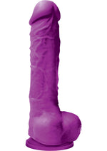 Load image into Gallery viewer, Colours Pleasures Silicone Dildo - Purple - 5in
