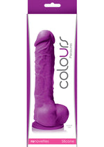 Load image into Gallery viewer, Colours Pleasures Silicone Dildo - Purple - 5in
