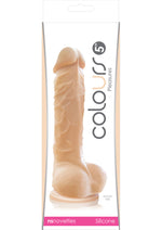 Load image into Gallery viewer, Colours Pleasures Silicone Dildo - Vanilla/White - 5in
