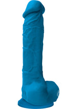 Load image into Gallery viewer, Colours Pleasures Silicone Dildo - Blue - 8in
