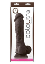 Load image into Gallery viewer, Colours Pleasures Silicone Dildo - Chocolate - 8in
