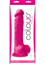 Load image into Gallery viewer, Colours Pleasures Silicone Dildo - Pink - 8in
