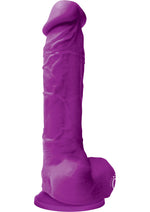 Load image into Gallery viewer, Colours Pleasures Silicone Dildo - Purple - 8in
