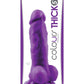 Colours Pleasures Silicone Thick Dildo - Purple - 5in