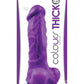 Colours Pleasures Silicone Thick Dildo - Purple - 8in