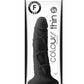 Colours Pleasures Silicone Thin Dildo - Black - 5in