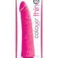 Colours Pleasures Silicone Thin Dildo - Pink - 8in