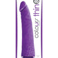 Colours Pleasures Silicone Thin Dildo - Purple - 8in