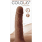 Colours Pleasures Silicone Vibrating Dildo - Chocolate - 7in