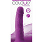 Colours Pleasures Silicone Vibrating Dildo - Purple - 7in