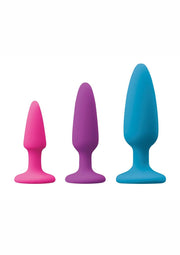 Colours Pleasures Trainer Kit Silicone Anal Plugs Assorted Sizes - Assorted Colors/Multicolor