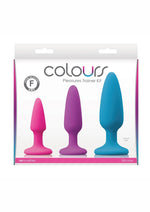 Load image into Gallery viewer, Colours Pleasures Trainer Kit Silicone Anal Plugs Assorted Sizes - Assorted Colors/Multicolor
