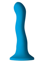 Load image into Gallery viewer, Colours Wave Silicone Dildo - Blue/White - 6in