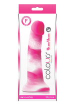 Load image into Gallery viewer, Colours Pleasures Yum Yum Silicone Dildo - Pink/White - 6in