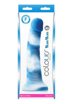 Load image into Gallery viewer, Colours Pleasures Yum Yum Silicone Dildo - Blue/White - 8in